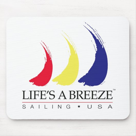 生命はBreeze®_Paint-The-Wind_Sailing米国です マウスパッド (正面)