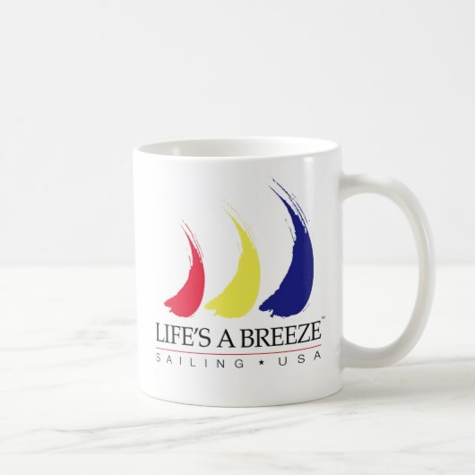 生命はBreeze®_Paint-The-Wind_Sailing米国のマグです マグカップ (右)