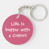生命はCoton Keychainとよりよいです キーホルダー (裏面)