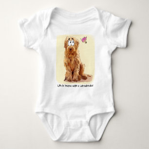 生命はLabradoodleとよりよいです ベビーボディスーツ