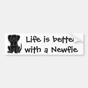 生命はNewfieとよりよいです バンパーステッカー