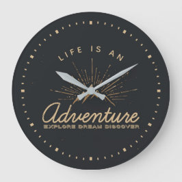 生命はSunraysが付いている冒険山です ラージ壁時計