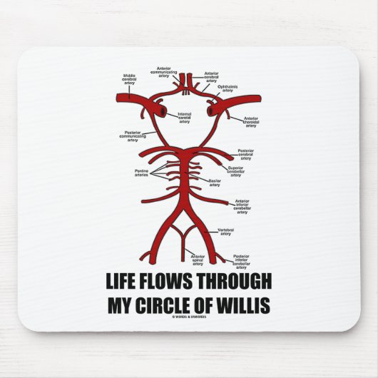 生命はWillis (健康)の私の円を貫流します マウスパッド (正面)