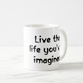 生命やる気を起こさせるな引用文のコーヒー・マグのギフトは住んでいます コーヒーマグカップ (正面右)