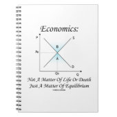 生命や死の均衡の問題ではない経済学 ノートブック (正面)