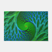 生命らせん状フラクタルの木 ドアマット (正面)