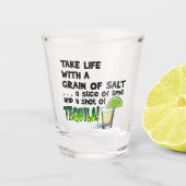 生命をテキーラの撃たれて控えめに取れば ショットグラス (正面)