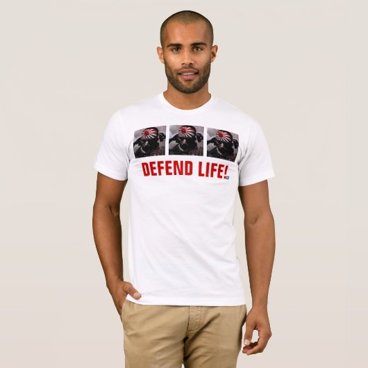 生命を守って下さい! カミカゼIIの版 Tシャツ (正面フル)