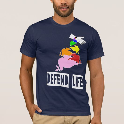 生命を守って下さい、雨の後で逆転させて下さい/… (暗闇) Tシャツ (正面)