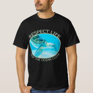 生命を尊重保し海をクリーン Tシャツ