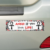 生命を愛すればAnkh バンパーステッカー (車上)