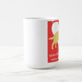 生命を採用します実験室のマグ、イエロー・ラブラドール・レトリーバーを救って下さい コーヒーマグカップ (中央)