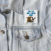 生命を採用します避難所動物を救って下さい 缶バッジ (インサイチュ)