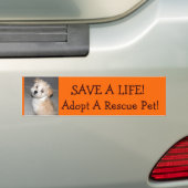 生命を救って下さい! 、救助を採用して下さい。ペット!。 バンパーステッカー (車上)
