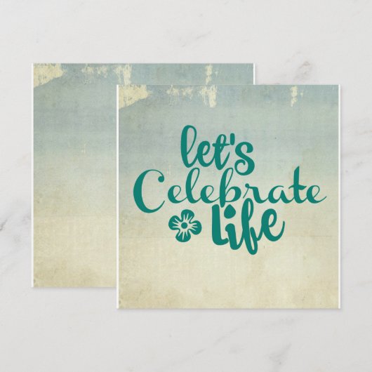 生命を祝おう 招待状 (正面/裏面)