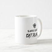 生命を食べます植物の動物権のビーガンを救って下さい コーヒーマグカップ (正面右)