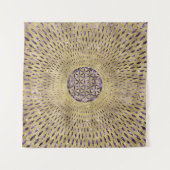 生命アメジストおよび金ゴールドの花 タペストリー (正面)