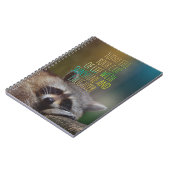 生命アライグマのやる気を起こさせるな引用文のあなたのコップを満たして下さい ノートブック (左側)