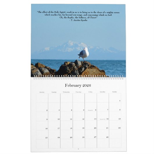 生命カレンダーの選択Aのための引用文 カレンダー (2月 2026)