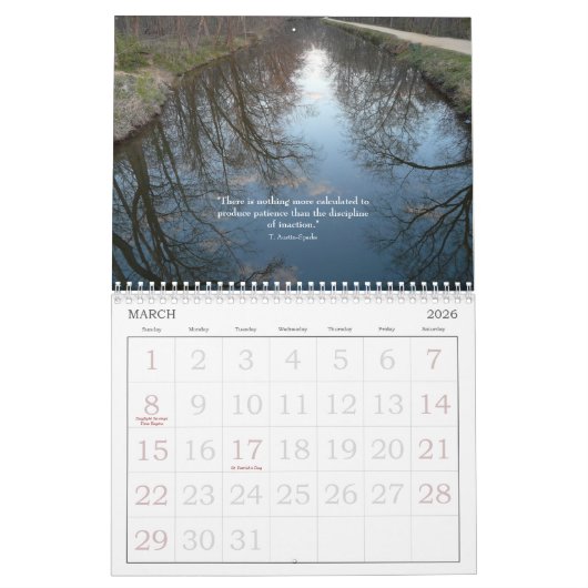 生命カレンダーの選択Bのための引用文 カレンダー (3月 2026)