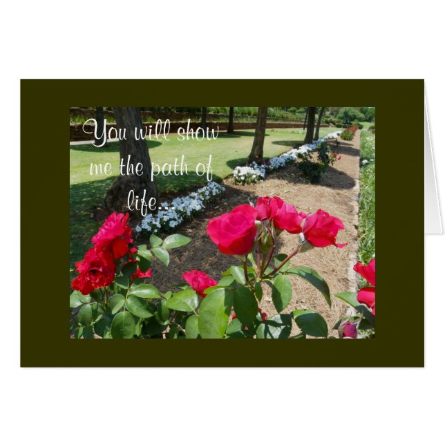 生命カード-賛美歌の16:11の道 (正面横)