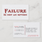 生命コーチの失敗は選択名刺ではないです 名刺 (正面/裏面)