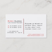 生命コーチの失敗は選択名刺ではないです 名刺 (裏面)