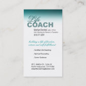 生命コーチの精神的な勧めることのために昇進 名刺 (裏面)
