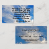 生命コーチの青空のやる気を起こさせるな引用文 名刺 (正面/裏面)