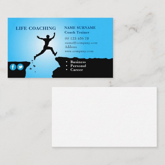 生命コーチ 名刺 (正面/裏面)