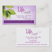 生命コーチIの個人的なゴールの精神的な勧めること 名刺 (正面/裏面)