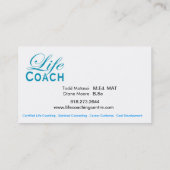 生命コーチIIの個人的なゴールの精神的な勧めること 名刺 (裏面)