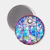 生命ステンドグラス磁石の木 マグネット (正面/裏面)