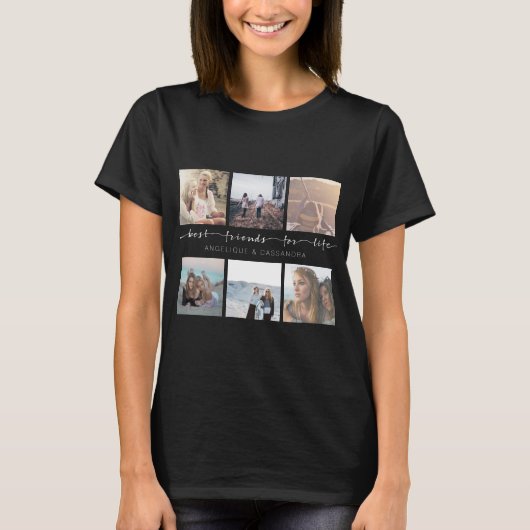 生命タイポグラフィのInstagramの写真のための親友 Tシャツ (正面)