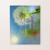 生命タンポポのやる気を起こさせるな引用文を想像します ジグソーパズル (縦)