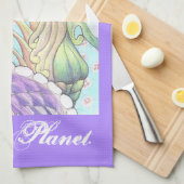 生命ドラゴンのスケッチの周期 キッチンタオル (四つ折り)