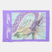 生命ドラゴンのスケッチの周期 キッチンタオル (横)