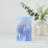 生命バラの神聖な幾何学のヨガの霊気の*~*の花 名刺 (スタンド正面)