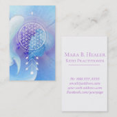 生命バラの神聖な幾何学のヨガの霊気の*~*の花 名刺 (正面/裏面)