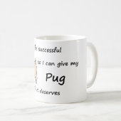 生命パグは値します コーヒーマグカップ (正面右)