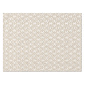 生命パターンの花: ベージュ テーブルクロス (正面(横))