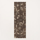 生命パターン-木の質の花 ヨガマット (正面)