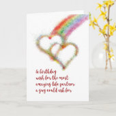 生命パートナーのための陽気な誕生日の願い カード (黄色い花)