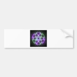 生命フラクタル-神聖な幾何学の花 バンパーステッカー