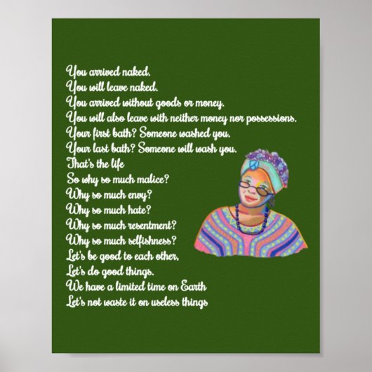 生命プリントの印象包の引用文 ポスター (正面)