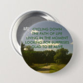 生命ボタンの道を循環させること 缶バッジ (正面&裏面)