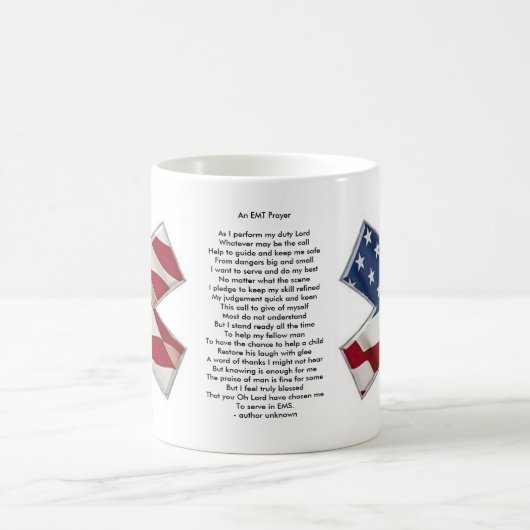生命マグのEMTの祈りの言葉の星 コーヒーマグカップ (中央)