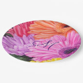 生命モノグラムのパーティーのお祝い ペーパープレート (アングル)