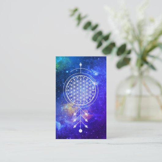 生命ヨガの霊気の占星術の*~*の宇宙花 名刺 (スタンド正面)