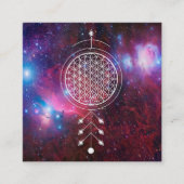 生命ヨガの霊気の占星術の*~*の星雲の花 スクエア名刺 (正面)